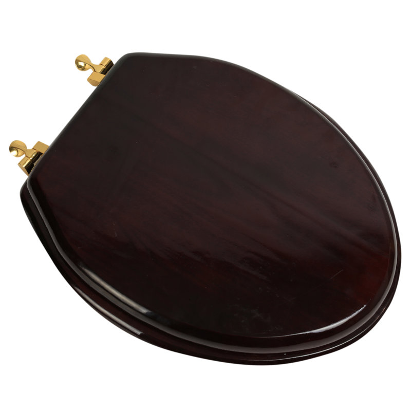 PlumbingTechnologiesLLC Designer Solid Oak Wood Elongated Toilet Seat & Reviews Wayfair